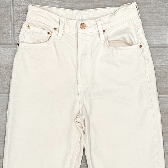 Mother SNACKS! High Waisted Double Stack Ankle Jeans in Natural Size 25 - Picture 5 of 14